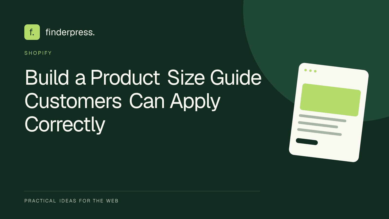 Build a Product Size Guide Customers Can Apply Correctly — FinderPress editorial cover